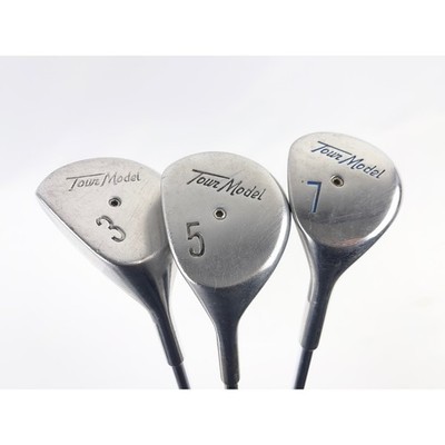 Tour Model Fairway Wood Set 3 5 7 Left Hand Silver Blue Good Steel Shafts