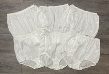 Vintage NOS Sears Very Impressive Nylon Brief Panties 6 Pair Of White Size 6