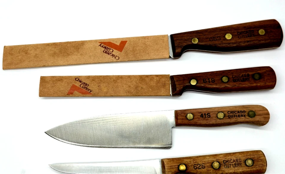 lote de 8 cuchillos Chicago cubiertos cocina preparación Foto 2 de 4