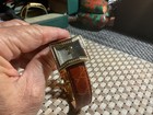 Womens Gold tone Diamond Croton Watch with Brown Crocodile Deployant Strap… — photo 5