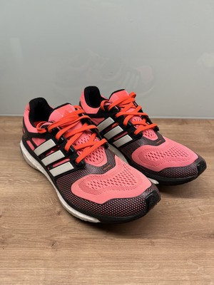 Adidas Sneaker Laufschuh Boost Techfit schwarz orange Größe 43 1/3
