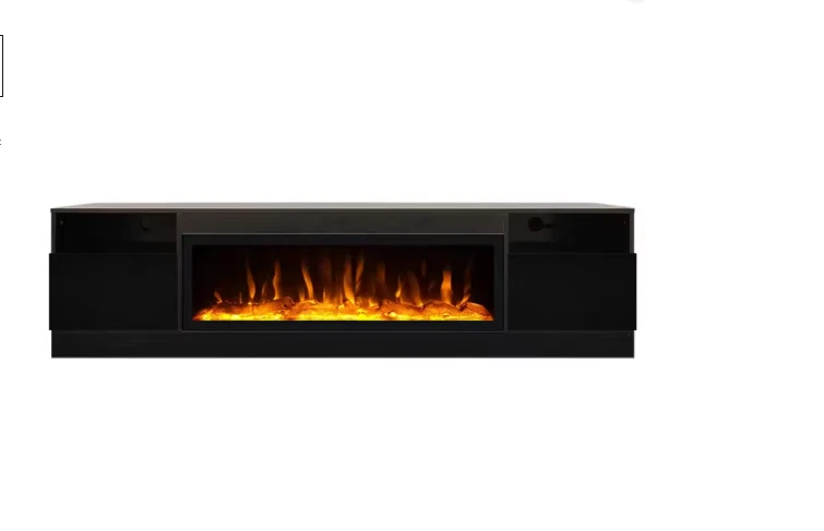 Electric Fireplace (With Mantel) Tv Stand White Freestanding - Image 2 of 3