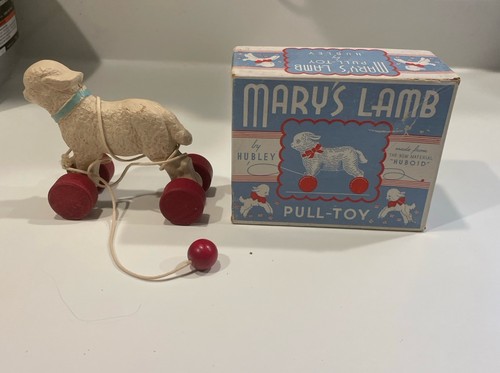 Vintage Mary's Lamb Pull-Toy No. 105 by Hubley