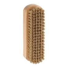 Shoe Cleaning Brush 6"x2" Beech Wood Pig Bristle Boot Polish Brushes, Gray Brown