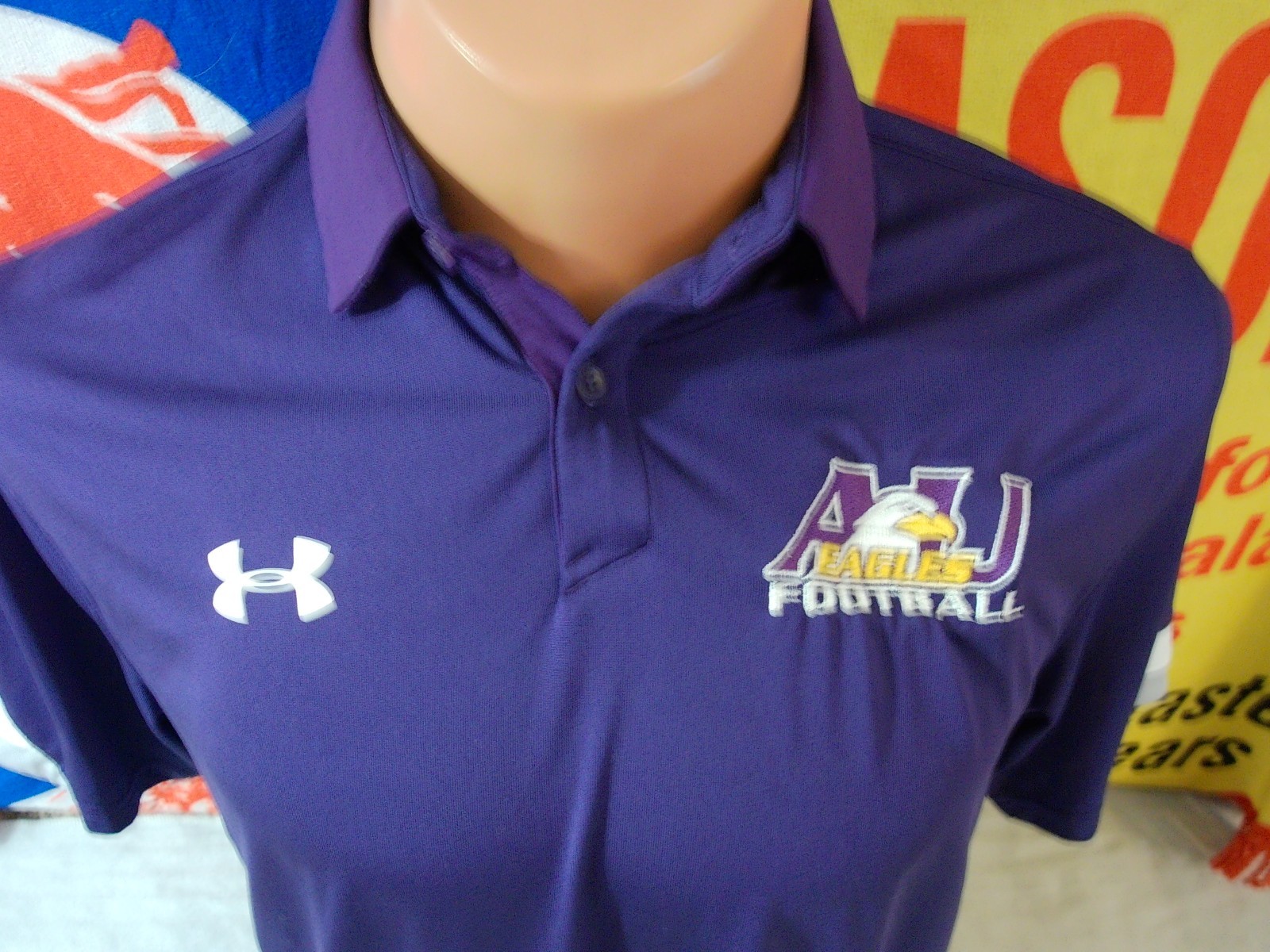 ASHLAND UNIVERSITY Eagles FOOTBALL Polo Shirt Men's Large NCAA D-II G-MAC OHIO thumbnail 4