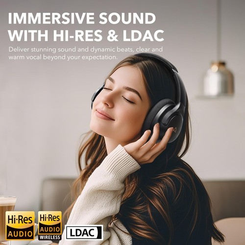 Y8+ Noise Cancelling Headphones Bluetooth, Wireless LDAC Hi-Res Audio, Custom... - Picture 2 of 9
