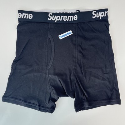 Supreme Hanes Boxershorts - Schwarz - Large - 1 Paar - 100% Original Authentic!