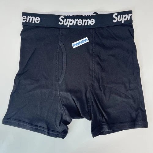 Supreme Hanes Boxer Briefs - Black - Large - 1 Pair - 100% Genuine Authentic!