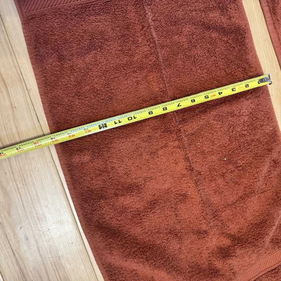 Wamsutta Rust Red Bath & Hand Towel Set 100% Cotton – Set of 3 Bathroom Decor - Image 4 of 4