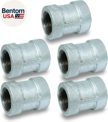 Supply Giant GMCPL018-5 Galvanized Pipe Fitting Coupling, Malleable Iron Threade