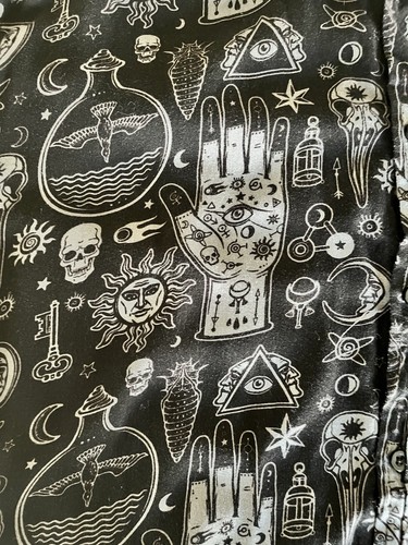 Delusions of Grandeur Palmistry Occult Witch Graphic Button Down Size XL - Picture 4 of 5