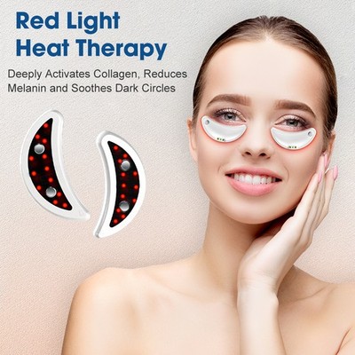 Electric Eye Massager Red Light 3D EMS Therapy Eye Fatigue Relax Beauty Device