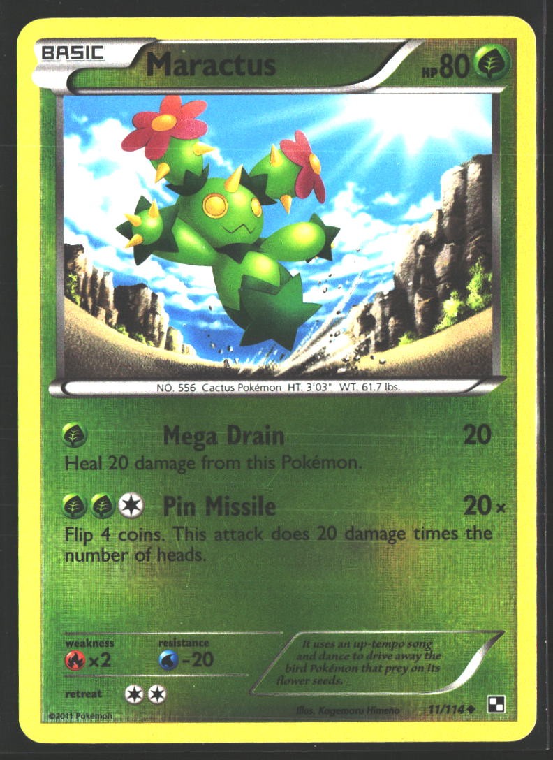 Black and White #11/114 Maractus (11) Reverse Holo