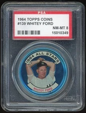 1964 Topps Coins #139 Whitey Ford PSA 8 *0349