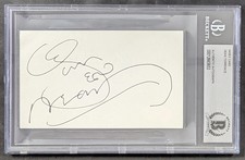 Dean Torrence (Jan and Dean) Signed Index Card...Beckett and JSA  Authenticated!