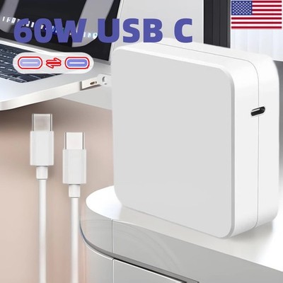 For Apple Macbook Air 13'' 2018-2020 M1 61W 30W USB-C Power Cable Adapter Charger