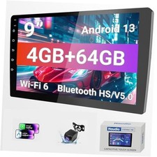 9" Wireless Double Din Car Stereo with Bluetooth, Wireless CarPlay, 9 Inch