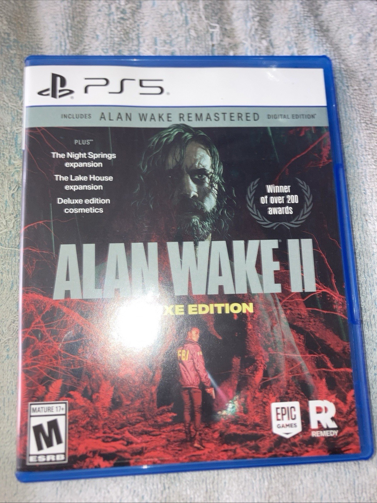 Alan Wake II 2 Deluxe PHYSICAL DISC playstation 5 PS5 Remastered Expansion!!