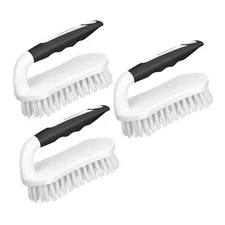  Scrub Brush, Heavy-Duty Scrub Brushes for Cleaning with 3-pack Black White