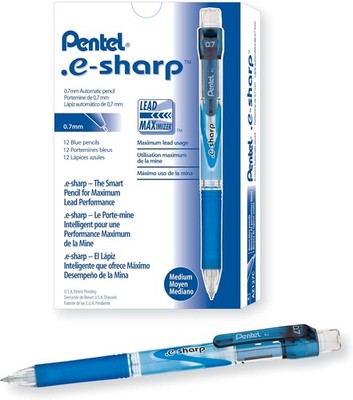 e-Sharp Mechanical Pencil (0.7mm), Blue Accents