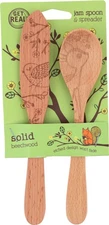 Laser Etched Beechwood Jam & Spoon Woodland Design | Jam Spreader Set |, Cute...