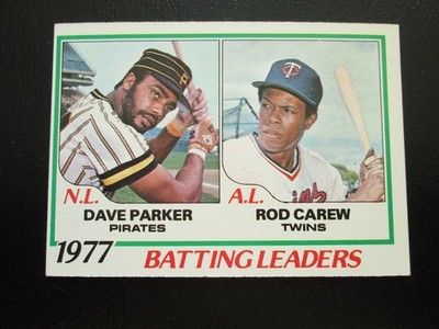 DAVE PARKER ROD CAREW 1978 TOPPS BATTING LEADERS BASEBALL CARD # 201 NM