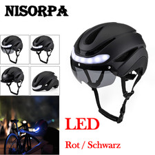 Fahrradhelm Radhelm mit Licht Schutzhelm Sich...