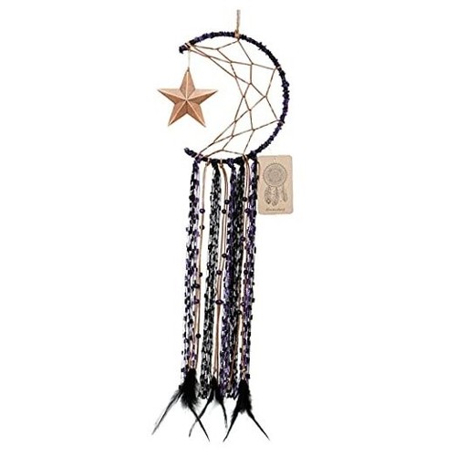 Moon Dream Catcher Handmade Half Circle Moon Design Dream Catcher Feather