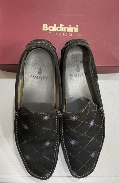 Men Columbia Loafers Black Suede 42