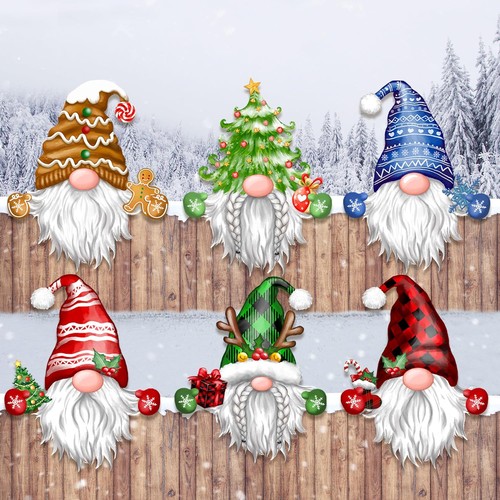 TREWAVE Weihnachtswichtel Zaungucker Deko Outdoor Christmas Peeking Garden - Bild 1 von 7