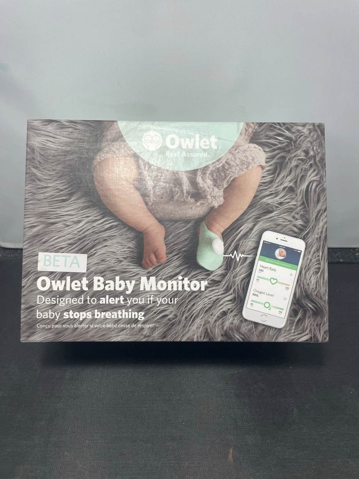 Owlet Dream Sock Baby Monitor Base Charger 3 Sock No Sensor Preowned Mint Green