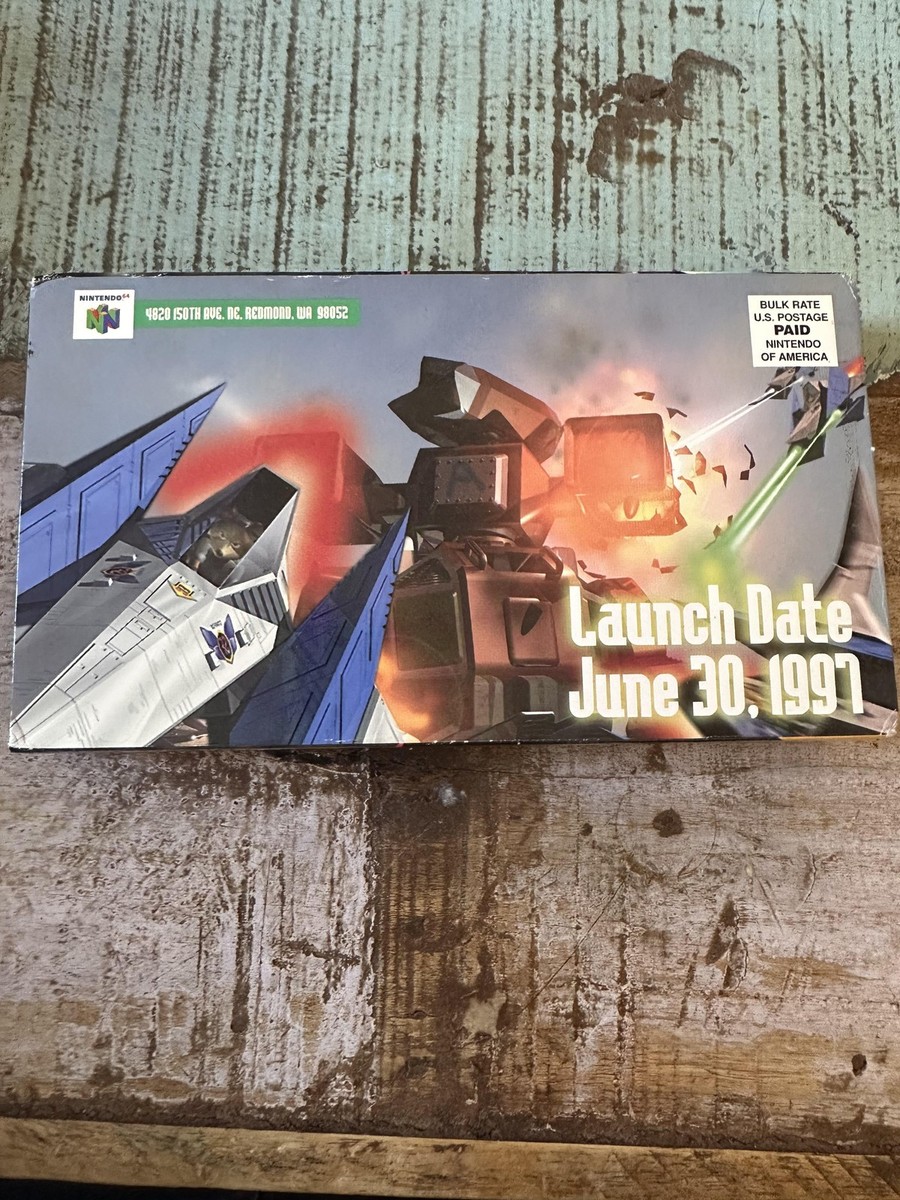 Vintage 1997 Nintendo Star Fox 64 N64 Launch Date Promo VHS Tape