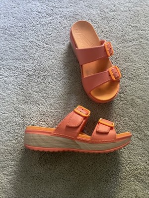 Dansko Women's Shoes Sandal Slide Kandi Pool Float Orange Mule Size 37