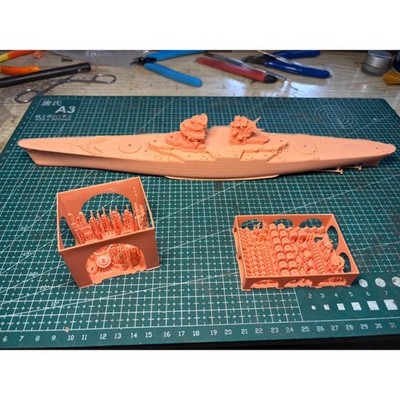 1/700 French Navy Champagne Battleship(full Hull/waterline) RESIN  kits
