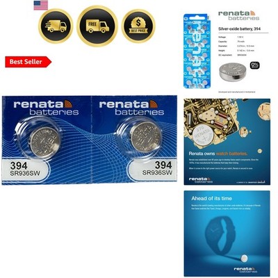 394 SR936SW Batteries - 1.55V Silver Oxide 394 Watch Battery 2 Count