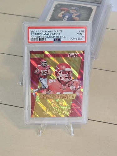 2017 Absolute Patrick Mahomes II Rookie Roundup Retail RC #20 PSA 9 Mint Chiefs