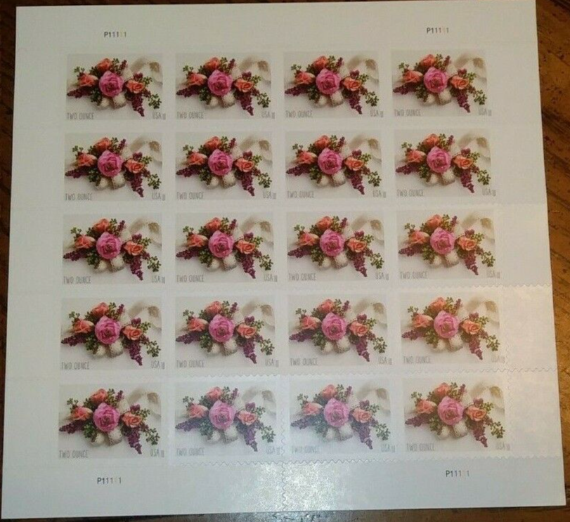 2 Ounce Stamps Sheet of 20 18 USPS Postage Floral Design