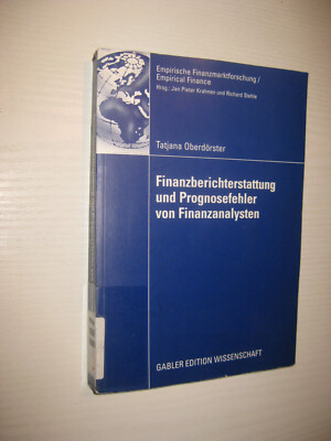 Finanzberichterstattung und Prognosefehler von Finanzanalysten , T. Oberdörster