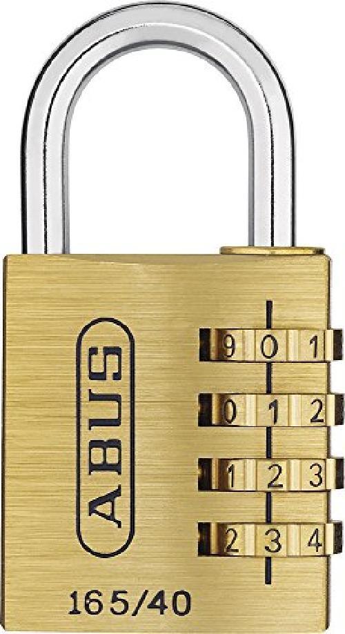 Abus 35020 Lucchetto Combinazione 165/40 Oro - Ottone Solido 40mm