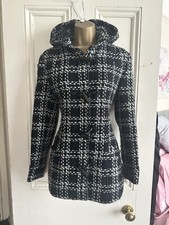 Full Circle Ladies Hooded Tweed Wool Coat Sz 8 Rare