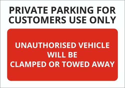 No Parking Plastic Sign, Sticker, Metal - Clamping, Private, Driveway, Disabled - Picture 9 of 22