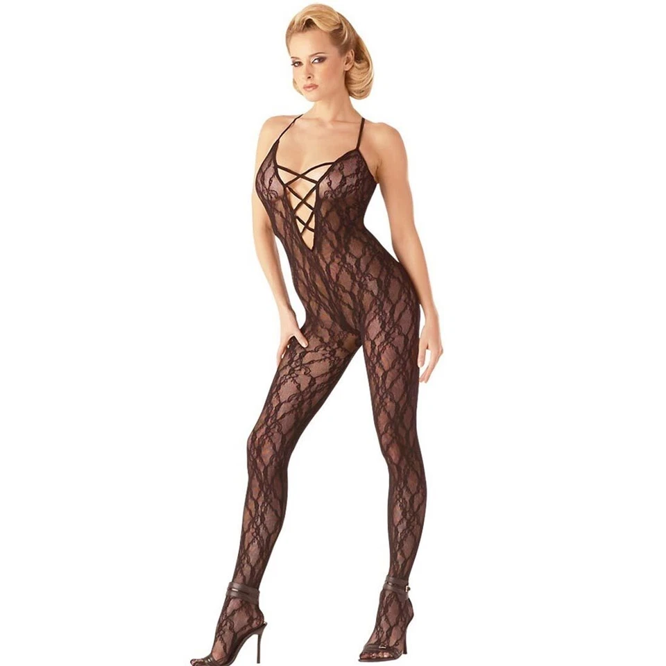 Sexy Dessous Erotik Reizwäsche Catsuit S - 3XL Schritt offen Body "Soraja - Bild 2 von 4