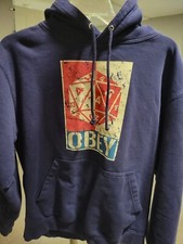 Mens Hooded Sweatshirt. Navy, Size Med