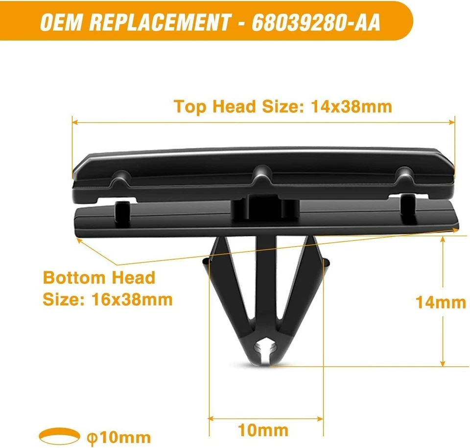 Plastic Rivet Gun Kit & Blind Rivets Fender Flare Rocker Moulding Clips for Jeep - Image 3 of 4