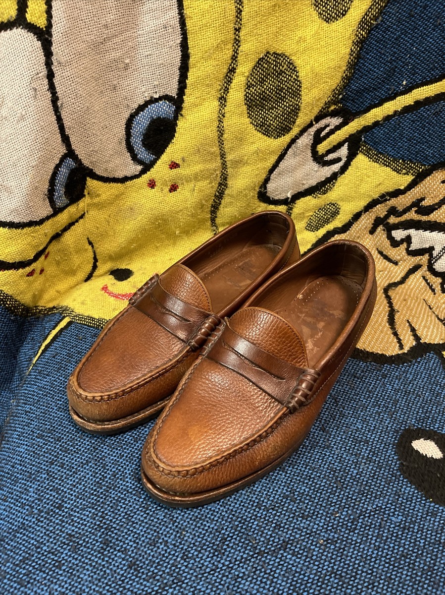 Allen Edmond Holton brown leather moccasin Penny Loafer Sz  display picture 3