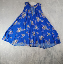 Free People Dress Womens Small Floral Print Snap out of it Tropical Swing Dress