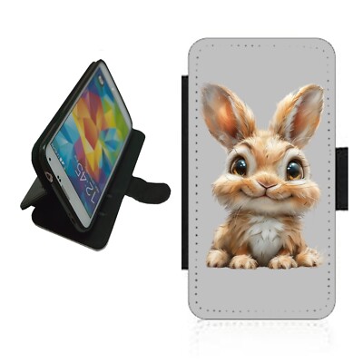 Bunny Handyhülle Wallet Flip Cover Muster für iPhone Samsung BUN1 Rabbit