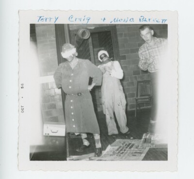 Vintage Photo Nostalgic Halloween Terry Craig Mona Barrett Funny Costumes 1950s