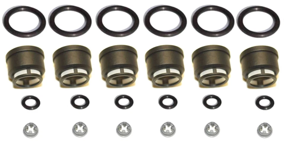 KIT REPARACIÓN INYECTOR COMBUSTIBLE JUNTAS TÓRICAS FILTROS SE ADAPTA A NISSAN INFINITI 3.0L V6 1992-1999 Foto 2 de 4