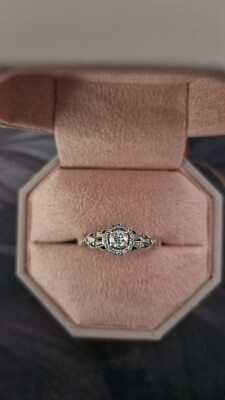 Emmy London 18ct White Gold Diamond Halo Ring UK